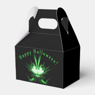 Green Monster Glowing Eyes Happy Halloween Favour Box