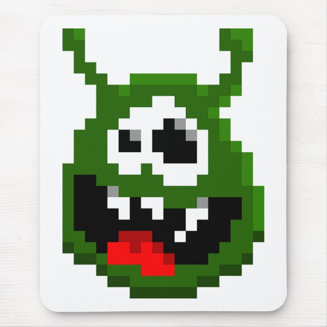 Green Monster - Pixel Art Mouse Mat (Front)