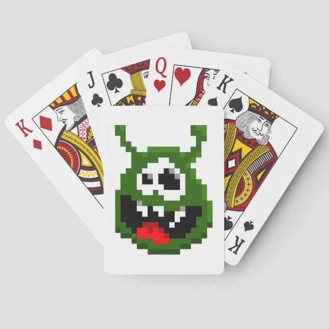 Green Monster - Pixel Art Playing Cards (Back)