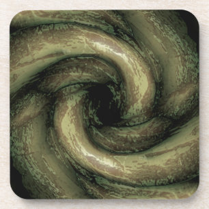 Green monster tentacles coaster