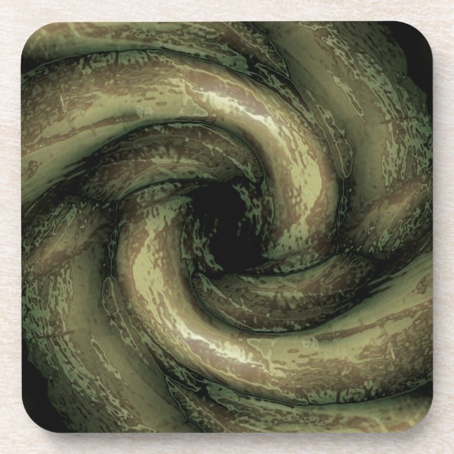 Green monster tentacles coaster (Front)