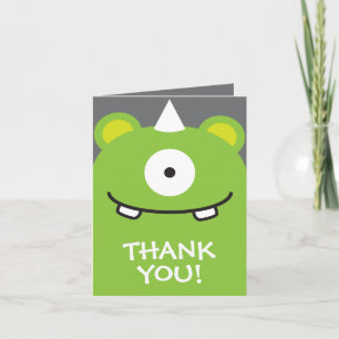 Green Monster Thank You Card