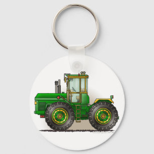 Green Monster Tractor Key Chains