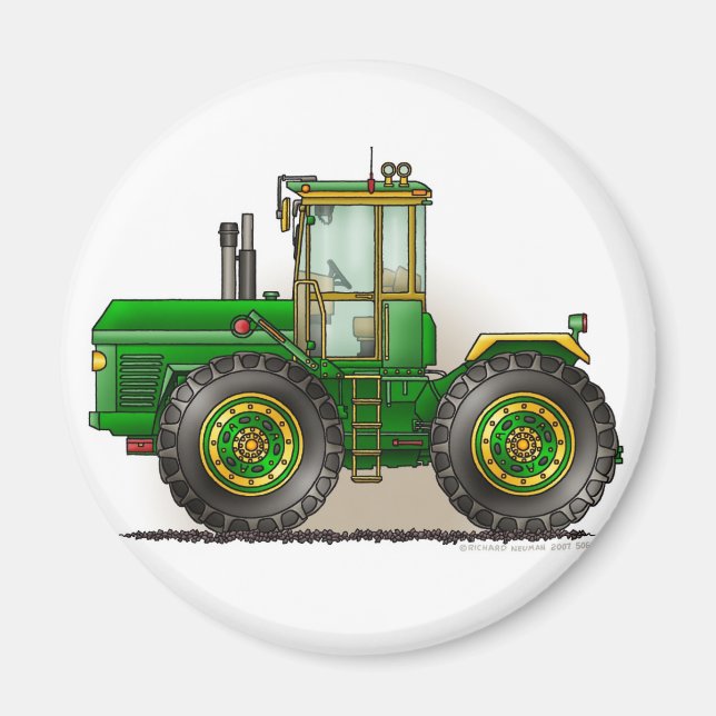 Green Monster Tractor Magnets (Front)