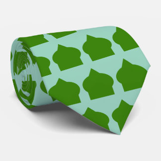 Green Moroccan Pattern Design Tie