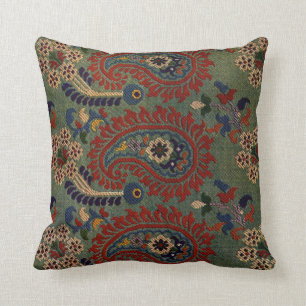 Green morrocan Rug Cushion