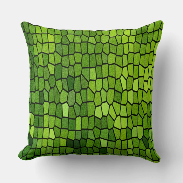 Green Mosaic Cushion (Front)