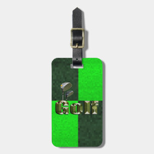 Green Mosaic Golf Clubs, Luggage Tag