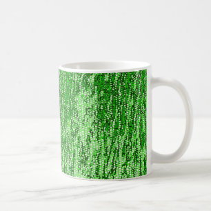 Green mosaic pattern coffee mug