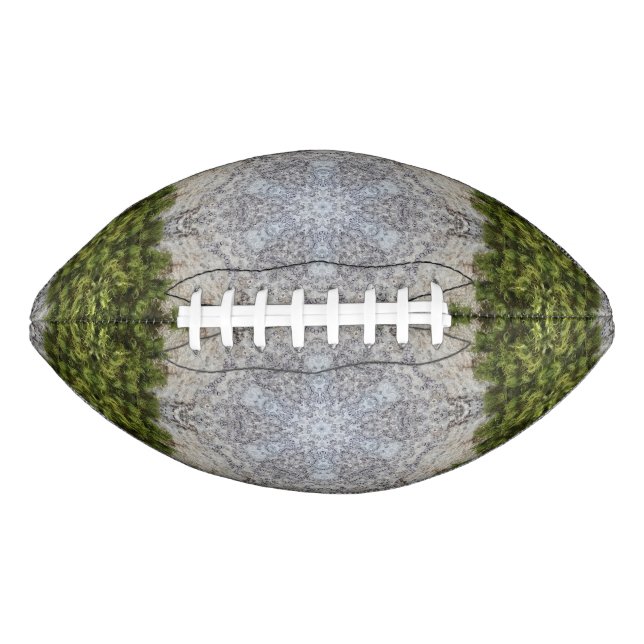 Green Moss & Earth Nature Art American Football (Front)