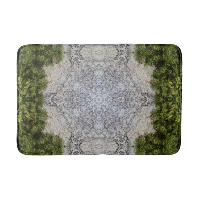 Green Moss & Earth Nature Art Bath Mat (Front)