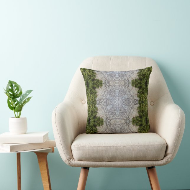 Green Moss & Earth Nature Art Cushion (Chair)