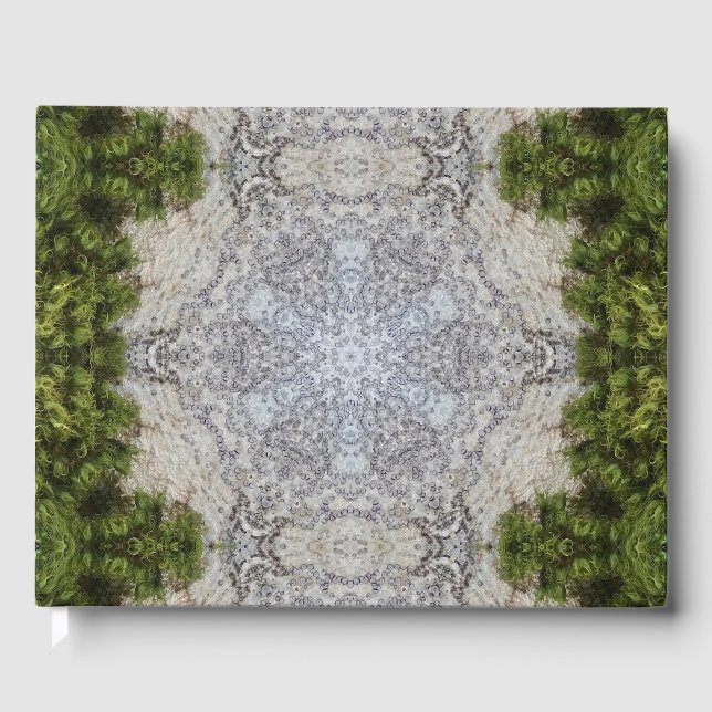 Green Moss & Earth Nature Art Guest Book (Front)