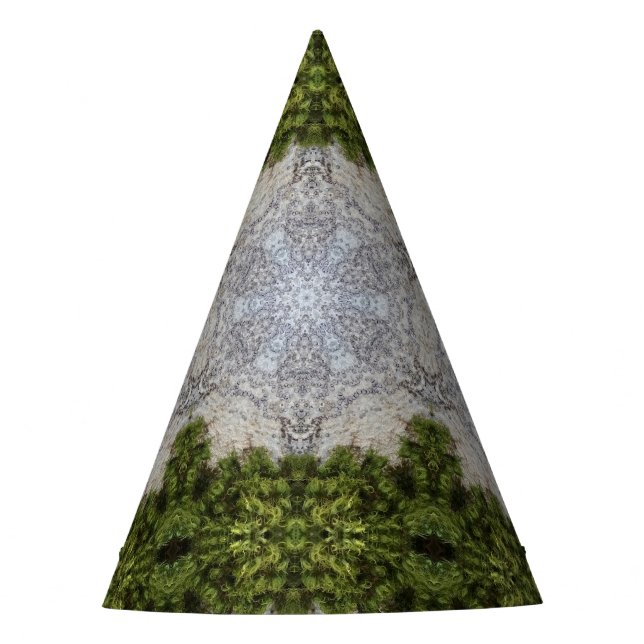 Green Moss & Earth Nature Art Party Hat (Front)