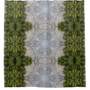 Green Moss & Earth Nature Art Shower Curtain
