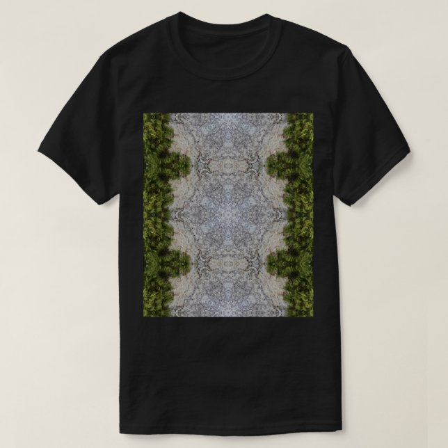 Green Moss & Earth Nature Art T-Shirt (Design Front)