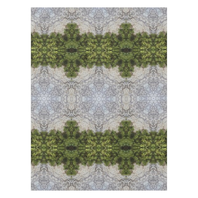 Green Moss & Earth Nature Art Tablecloth (Front)