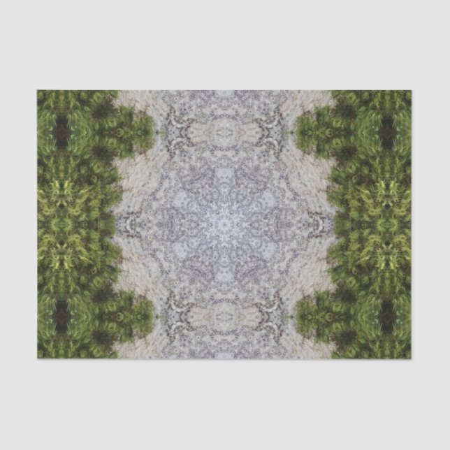 Green Moss & Earth Nature Art Tissue Paper (Front)