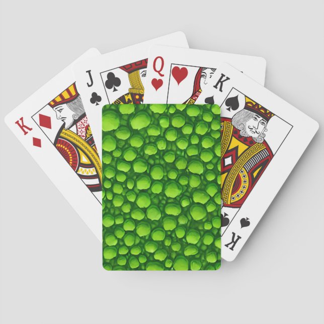 Green Mossy Pattern Playing Cards (Back)