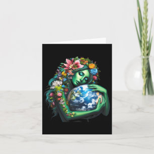 Green Mother Earth Day Gaia Save Our Planet Women Card