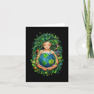 Green Mother Earth Day Gaia Save Our Planet Women Card