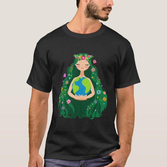 Green Mother Eh Day Gaia Save Our Planet T-Shirt (Front)