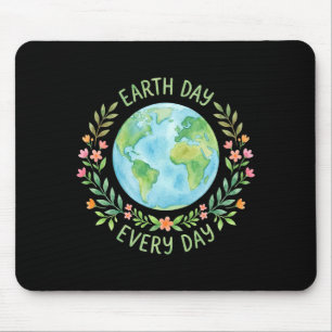 Green mother nature girls earth day shirt women mouse mat