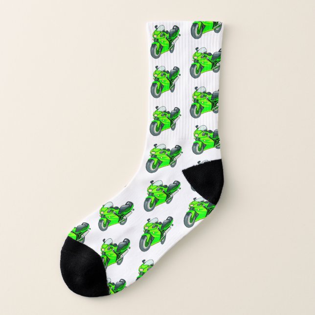 Green motorbike socks (Right Inside)
