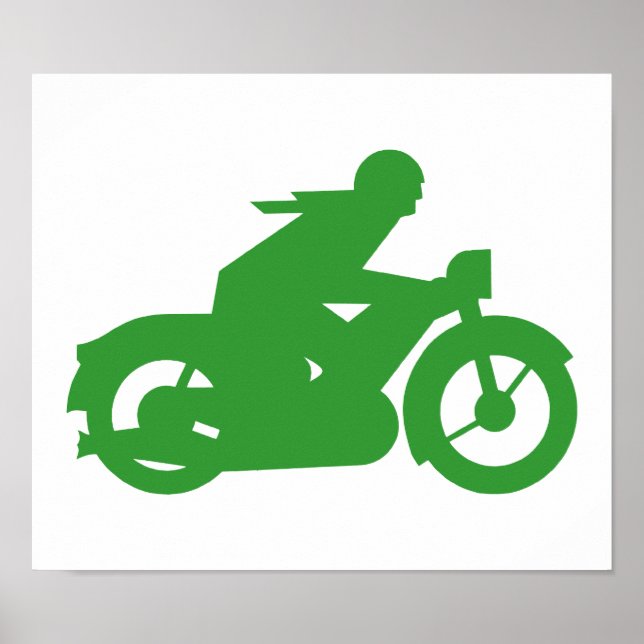 Green Motorbiker Sign (Front)