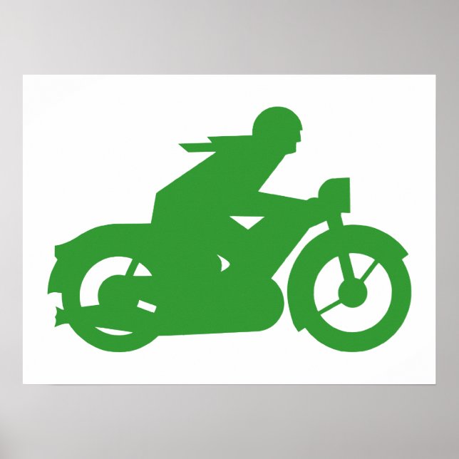 Green Motorbiker Sign (Front)