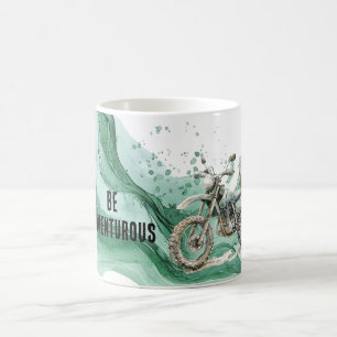 Green Motorcycle Adventure Coffee Mug