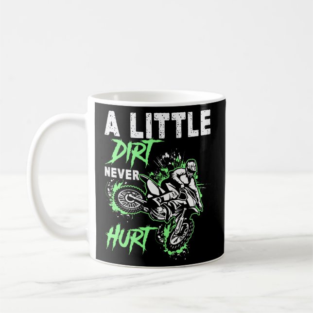 Green Motorcycle Dirt Bike Mx Motocrosss Coffee Mug (Left)