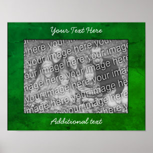 Green Mottled Frame Create Your Own Photo Poster
