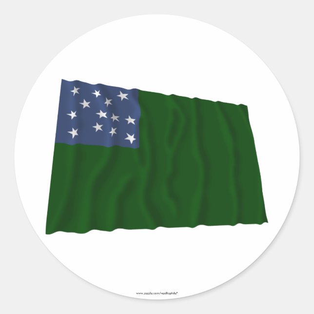 Green Mountain Boys flag Classic Round Sticker (Front)