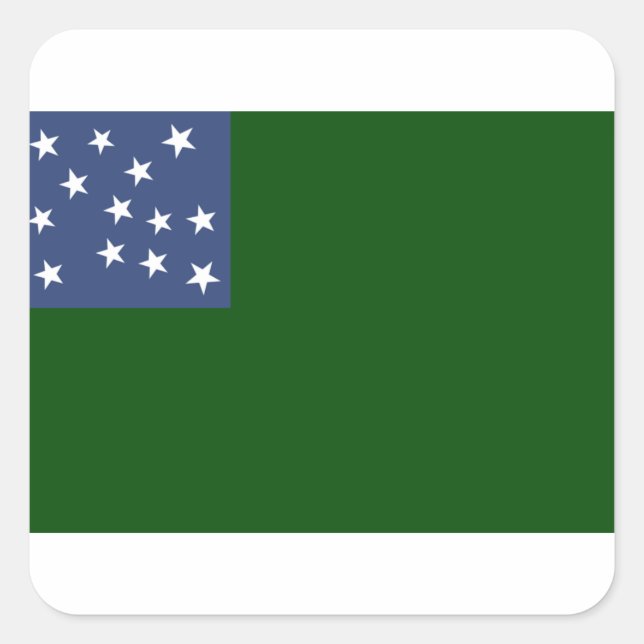 Green Mountain Boys Flag of the Vermont Republic Square Sticker (Front)