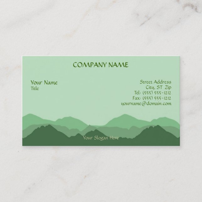 Green Mountain Business Card (Front)