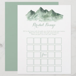 Green Mountain Country Bridal Bingo Game
