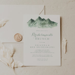 Green Mountain Country Bridesmaids Brunch Shower  Invitation