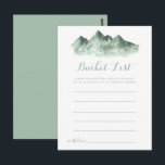 Green Mountain Country Bucket List Cards<br><div class="desc">These green mountain country bucket list cards are the perfect activity for a rustic wedding reception or bridal shower. The design features a watercolor hand-painted green mountain,  inspiring a countryside theme.

Bucket List sign is sold separately.</div>
