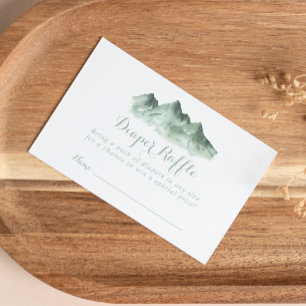 Green Mountain Country Diaper Raffle Ticket Enclosure Card