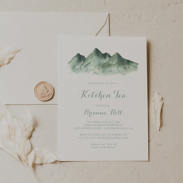 Green Mountain Country Kitchen Tea Bridal Shower  Invitation (Creator Uploaded)
