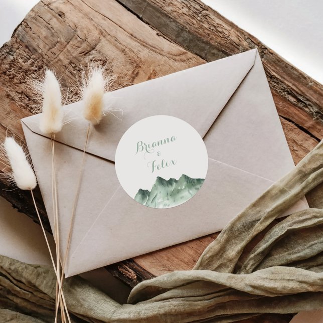 Green Mountain Country Wedding Envelope Seals (Creator Uploaded)