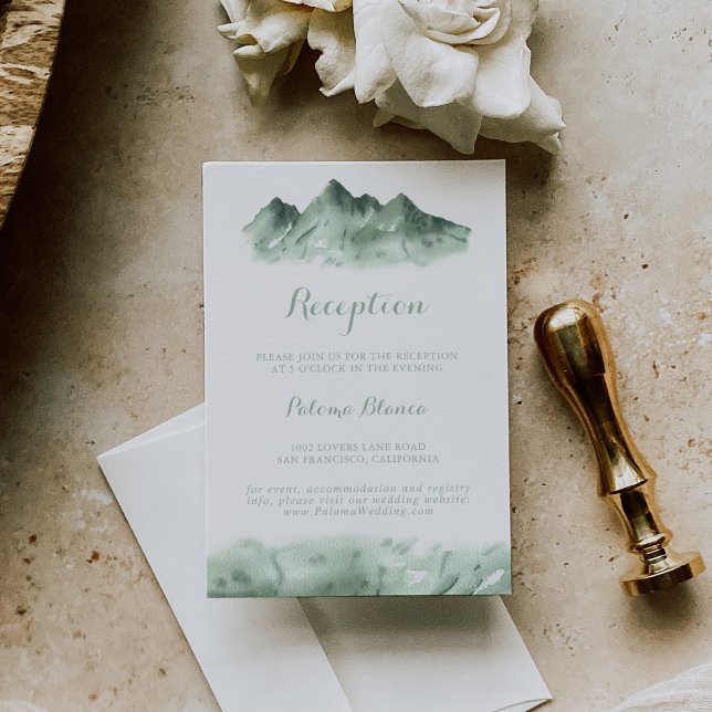 Green Mountain Country Wedding Reception  Enclosure Card (Creator Uploaded)