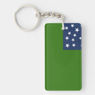 Green mountain flag USA patriotic historical ameri Key Ring