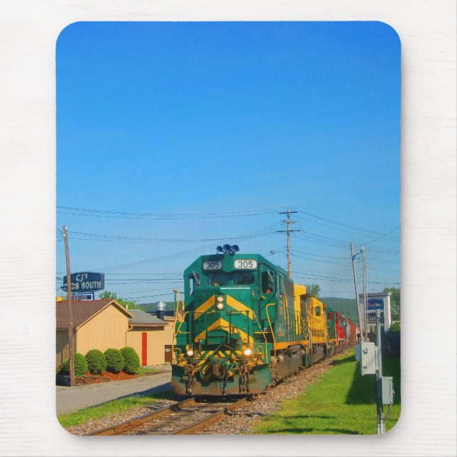 Green Mountain Freight Train Mouse Pad (Front)