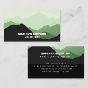 Green Mountain, Hiking and Climbing Business Card