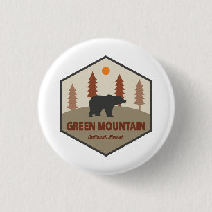 Green Mountain National Forest Bear 3 Cm Round Badge