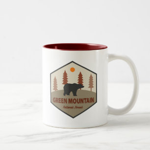Green Mountain National Forest Bear Two-Tone Coffee Mug