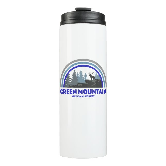 Green Mountain National Forest Rainbow Deer Thermal Tumbler (Front)