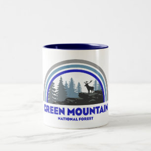 Green Mountain National Forest Rainbow Deer Two-Tone Coffee Mug